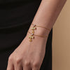 316L Stainless Steel And 316L Stainless Steel Heart Bone Zircon Pendant Stacked Clavicle Necklace And Bracelet Set With Electroplating
