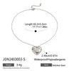 Stainless Steel And Titanium Steel Heart Shape Pendant Necklace With Electroplating For Women