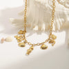 Stainless Steel And Titanium Steel Holiday Turtle Conch Shell Dolphin Crab Seahorse Pendant Necklace With Electroplating