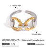 Stainless Steel And Titanium Steel Horseshoe Buckle Earrings With Heart Water Drop And Bell Patterns Electroplated Geometric Style