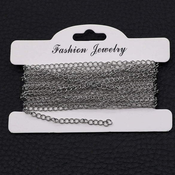 Stainless Steel And Titanium Steel Jewelry Accessories Tail Chain Extension Chain Bracelet And Necklace Extension Chain Electroplated And Handmade