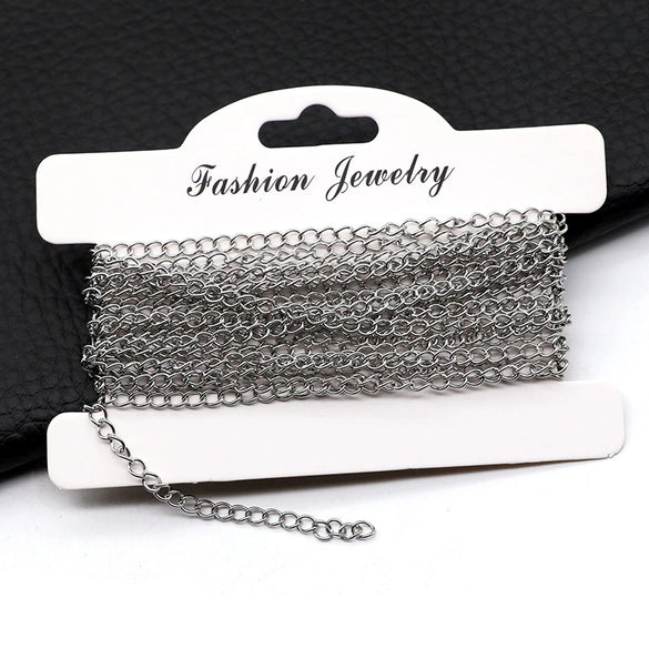 Stainless Steel And Titanium Steel Jewelry Accessories Tail Chain Extension Chain Bracelet And Necklace Extension Chain Electroplated And Handmade