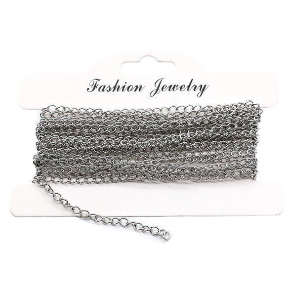 Stainless Steel And Titanium Steel Jewelry Accessories Tail Chain Extension Chain Bracelet And Necklace Extension Chain Electroplated And Handmade