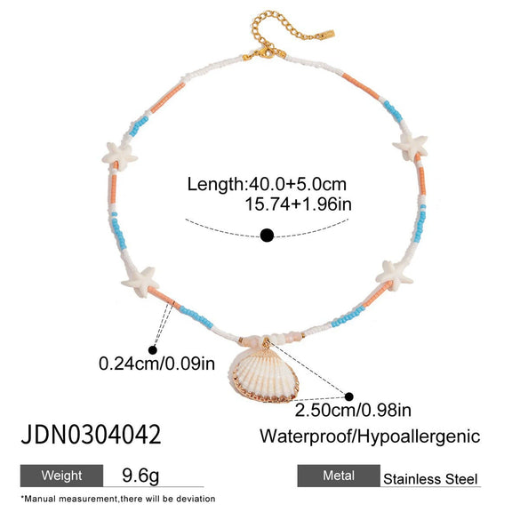 Stainless Steel And Titanium Steel Jewelry Geometric Style Electroplated Necklace For Women