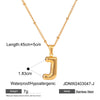 Stainless Steel And Titanium Steel Letter Necklace Pendant With Electroplating For Women