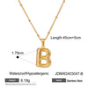 Stainless Steel And Titanium Steel Letter Necklace Pendant With Electroplating For Women