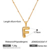 Stainless Steel And Titanium Steel Letter Necklace Pendant With Electroplating For Women