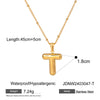 Stainless Steel And Titanium Steel Letter Necklace Pendant With Electroplating For Women