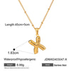 Stainless Steel And Titanium Steel Letter Necklace Pendant With Electroplating For Women