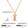 Stainless Steel And Titanium Steel Letter Necklace Pendant With Electroplating For Women
