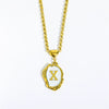 Stainless Steel And Titanium Steel Letters Numbers Text Dripping Oil Stereo Electroplated Necklace Ochain