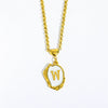Stainless Steel And Titanium Steel Letters Numbers Text Dripping Oil Stereo Electroplated Necklace Ochain