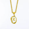 Stainless Steel And Titanium Steel Letters Numbers Text Dripping Oil Stereo Electroplated Necklace Ochain