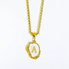 Stainless Steel And Titanium Steel Letters Numbers Text Dripping Oil Stereo Electroplated Necklace Ochain