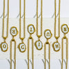 Stainless Steel And Titanium Steel Letters Numbers Text Dripping Oil Stereo Electroplated Necklace Ochain