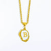 Stainless Steel And Titanium Steel Letters Numbers Text Dripping Oil Stereo Electroplated Necklace Ochain