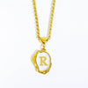 Stainless Steel And Titanium Steel Letters Numbers Text Dripping Oil Stereo Electroplated Necklace Ochain