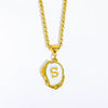 Stainless Steel And Titanium Steel Letters Numbers Text Dripping Oil Stereo Electroplated Necklace Ochain