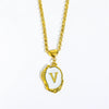 Stainless Steel And Titanium Steel Letters Numbers Text Dripping Oil Stereo Electroplated Necklace Ochain