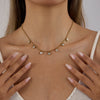Stainless Steel And Titanium Steel Love Beaded Necklace With Electroplating For Women
