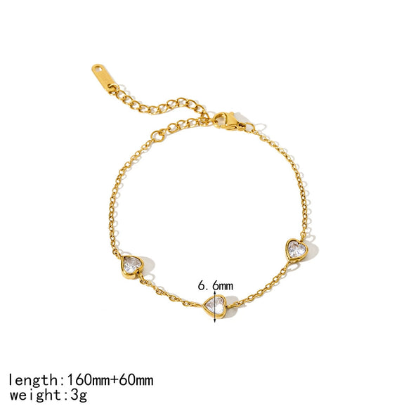 Stainless Steel And Titanium Steel Love Bracelet With Zircon And Diamond Design For Women Highend Light Luxury 18K Gold Fadeless