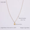 Stainless Steel And Titanium Steel Love Cross Pendant Necklace With U Shape Pattern Electroplated For Women Fashion Clavicle Chain