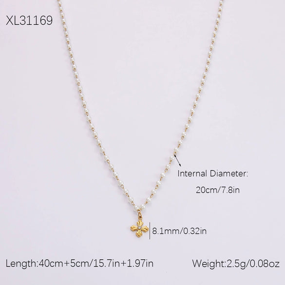 Stainless Steel And Titanium Steel Love Cross Pendant Necklace With U Shape Pattern Electroplated For Women Fashion Clavicle Chain