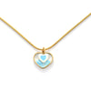 Stainless Steel And Titanium Steel Love Peach Heart Pendant Necklace For Women With Electroplating Simple Fashion Style