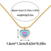 Stainless Steel And Titanium Steel Love Peach Heart Pendant Necklace For Women With Electroplating Simple Fashion Style