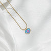 Stainless Steel And Titanium Steel Love Peach Heart Pendant Necklace For Women With Electroplating Simple Fashion Style