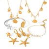 Stainless Steel And Titanium Steel Marine Life Jewelry Earrings Necklaces And Bracelets With Electroplating