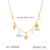 Stainless Steel And Titanium Steel Marine Life Jewelry Earrings Necklaces And Bracelets With Electroplating