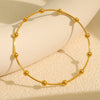 Stainless Steel And 316L Stainless Steel Minimalist Geometric Round Bead Women's Bracelet With Electroplating