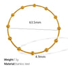 Stainless Steel And 316L Stainless Steel Minimalist Geometric Round Bead Women's Bracelet With Electroplating
