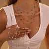 Stainless Steel And Titanium Steel Necklace And Bracelet With Heart Water Drop Bell Pattern Electroplated Fashion Style
