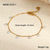 Stainless Steel And Titanium Steel Necklace And Bracelet With Heart Water Drop Bell Pattern Electroplated Fashion Style