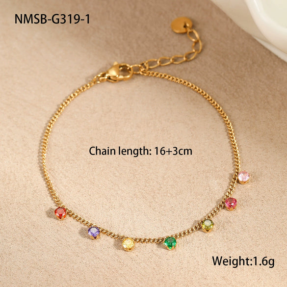 Stainless Steel And Titanium Steel Necklace And Bracelet With Heart Water Drop Bell Pattern Electroplated Fashion Style