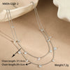Stainless Steel And Titanium Steel Necklace And Bracelet With Heart Water Drop Bell Pattern Electroplated Fashion Style