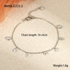 Stainless Steel And Titanium Steel Necklace And Bracelet With Heart Water Drop Bell Pattern Electroplated Fashion Style