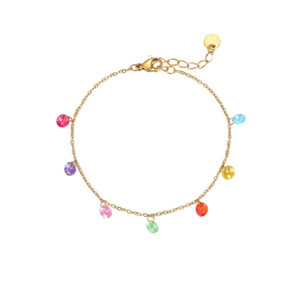 Stainless Steel And Titanium Steel Necklace And Bracelet With Heart Water Drop Bell Pattern Electroplated Fashion Style
