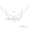 Stainless Steel And Titanium Steel Necklace Rectangular Cut Out Heart Pendant Cross Chain Geometric Style