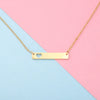 Stainless Steel And Titanium Steel Necklace Rectangular Cut Out Heart Pendant Cross Chain Geometric Style