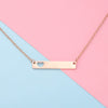 Stainless Steel And Titanium Steel Necklace Rectangular Cut Out Heart Pendant Cross Chain Geometric Style