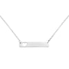 Stainless Steel And Titanium Steel Necklace Rectangular Cut Out Heart Pendant Cross Chain Geometric Style