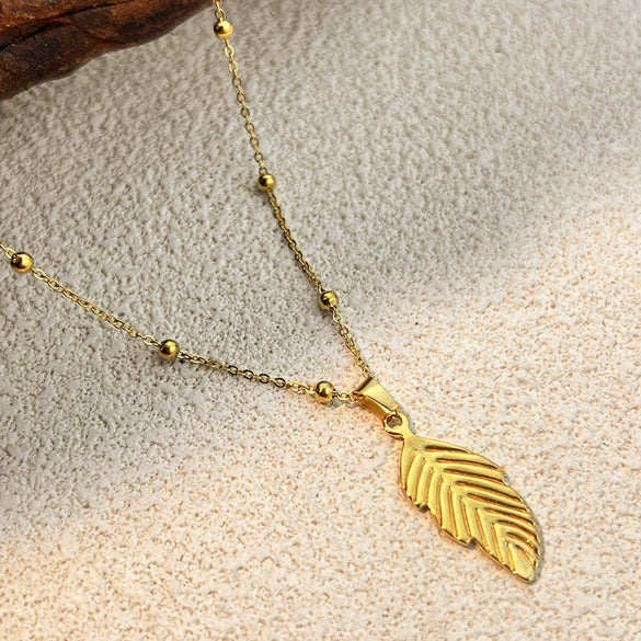 Stainless Steel And Titanium Steel Necklace Ushaped Retro Minimalist Style Electroplated