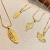 Stainless Steel And Titanium Steel Necklace Ushaped Retro Minimalist Style Electroplated