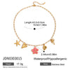 Stainless Steel And Titanium Steel Necklace With Peach Blossom And Starfish Pendant Light Luxury Niche Style Electroplated For Women