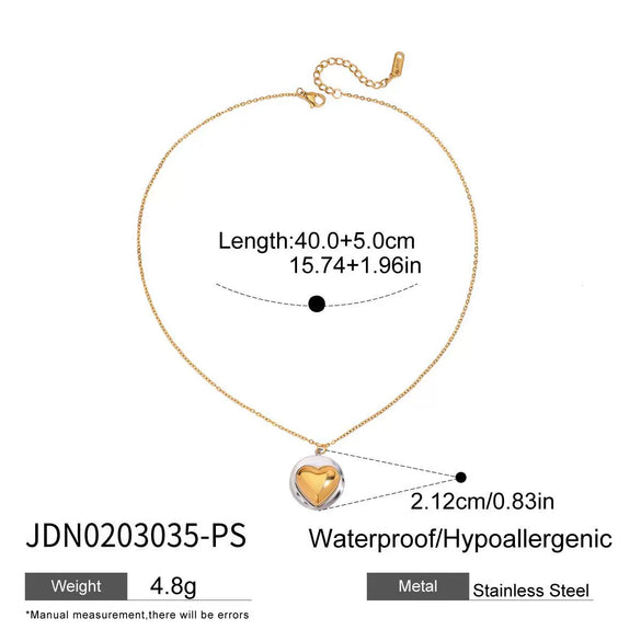 Stainless Steel And Titanium Steel Nonfading Love Clavicle Chain Electroplated Women's Jewelry