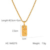 Stainless Steel And Titanium Steel Pendant Necklace With Sun And Moon Geometric Pattern And Embossed Star Electroplated