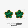 Stainless Steel And Titanium Steel Plant Flower Stud Earrings And Necklace Set For Women With Electroplating Treatment